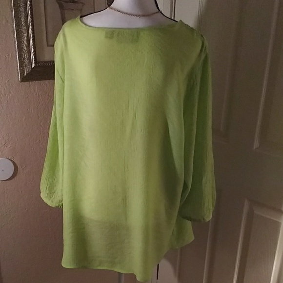 Avenue semi sheer top - Picture 2 of 7